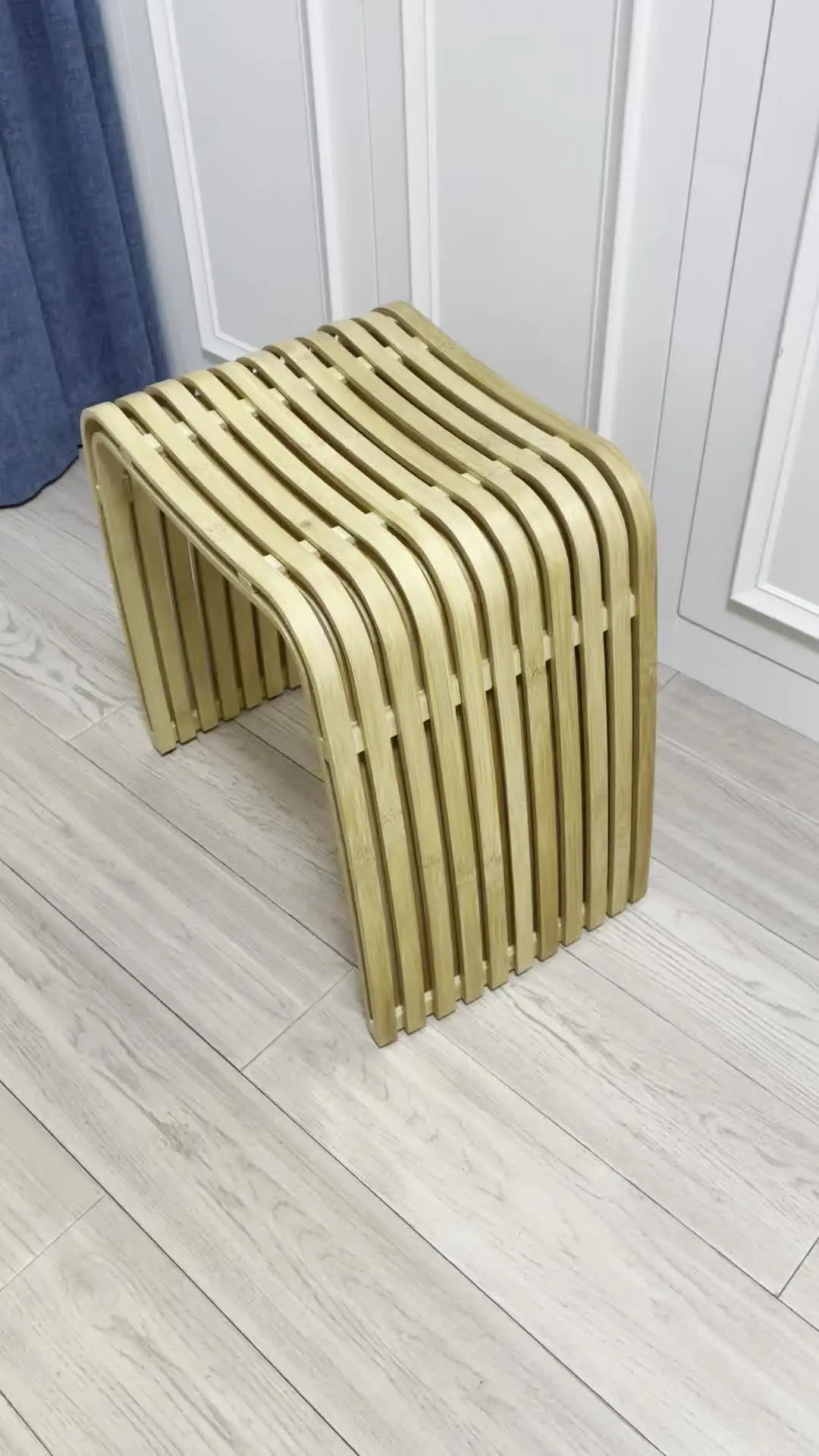 Sgabello In Bambù Nero - Design Moderno E Leggero Per Casa O Esterno - Foto 3