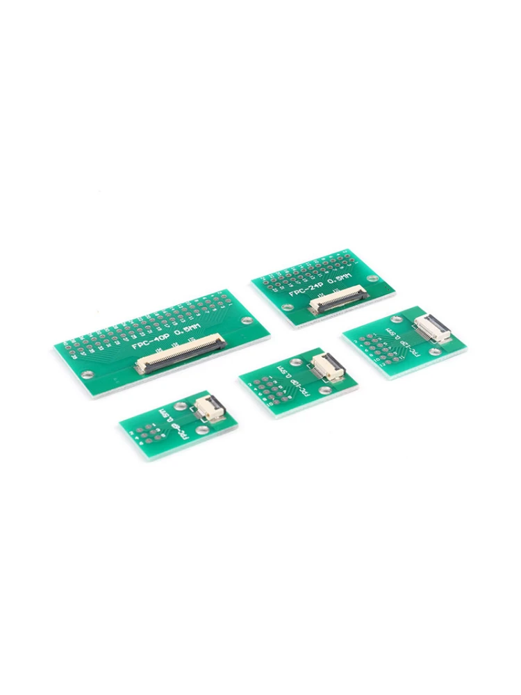 10 Pezzi Piastra Di Trasferimento FPC – Connettori 6P 8P 10P Fino A 40P, Passo 0.5mm, Verdi