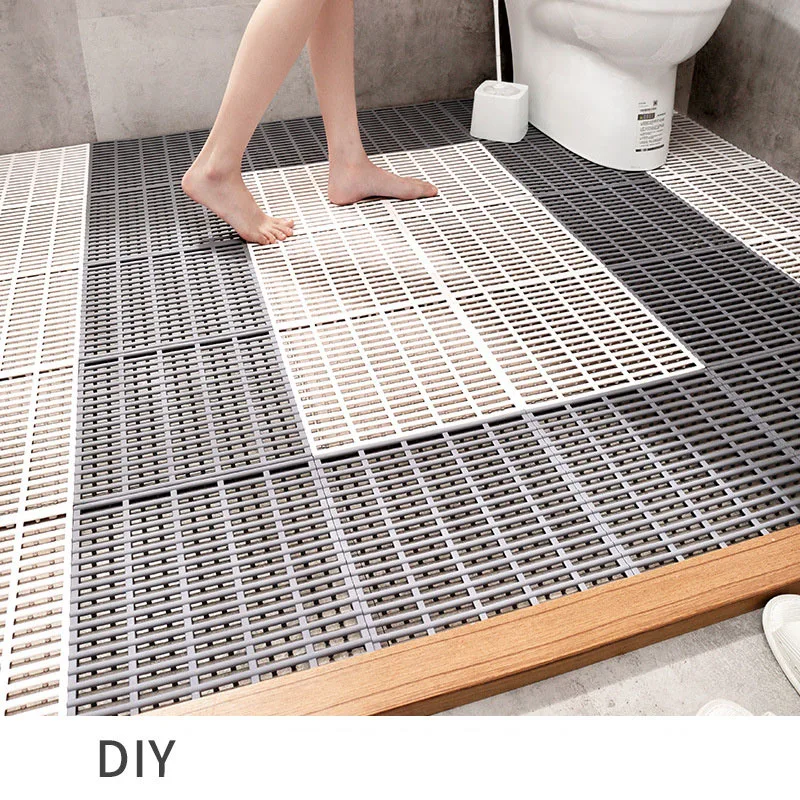 Customizable Size Splicing Bathroom Shower Mat with Suction Cup Can Be Cut Bath  Mat Eco-Friendly TPE Durable Non-slip Floor Mats - AliExpress