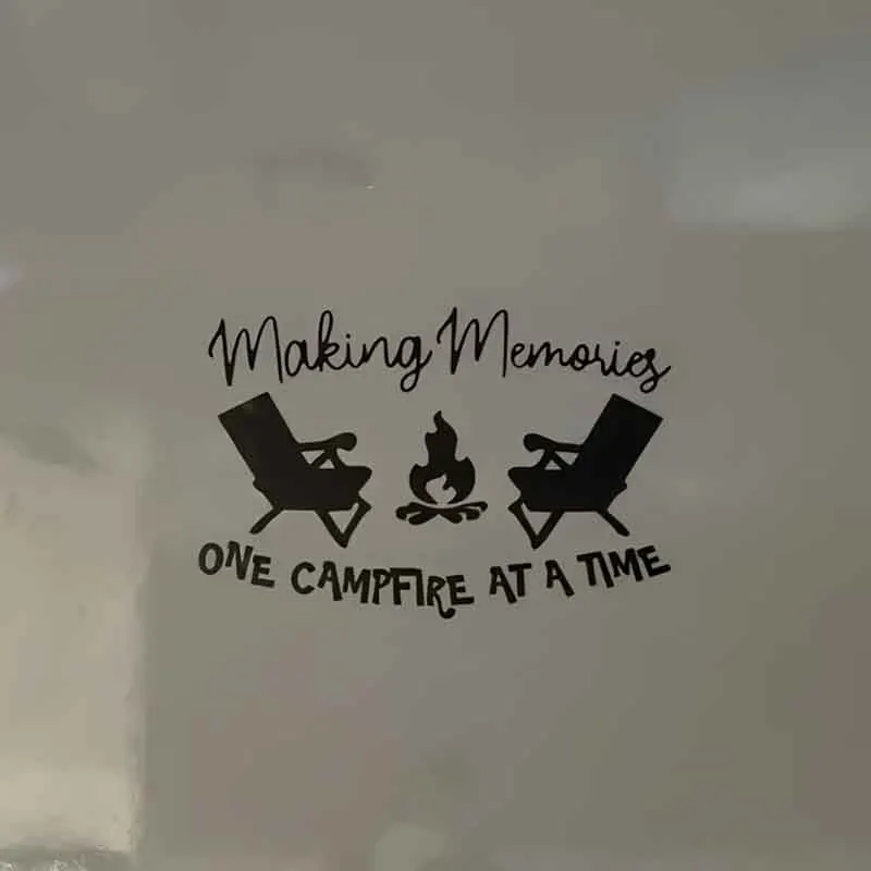 Campfire Memories: Creative & Humorous Stickers for Cartoon Enthusiasts - Premium Car Decor