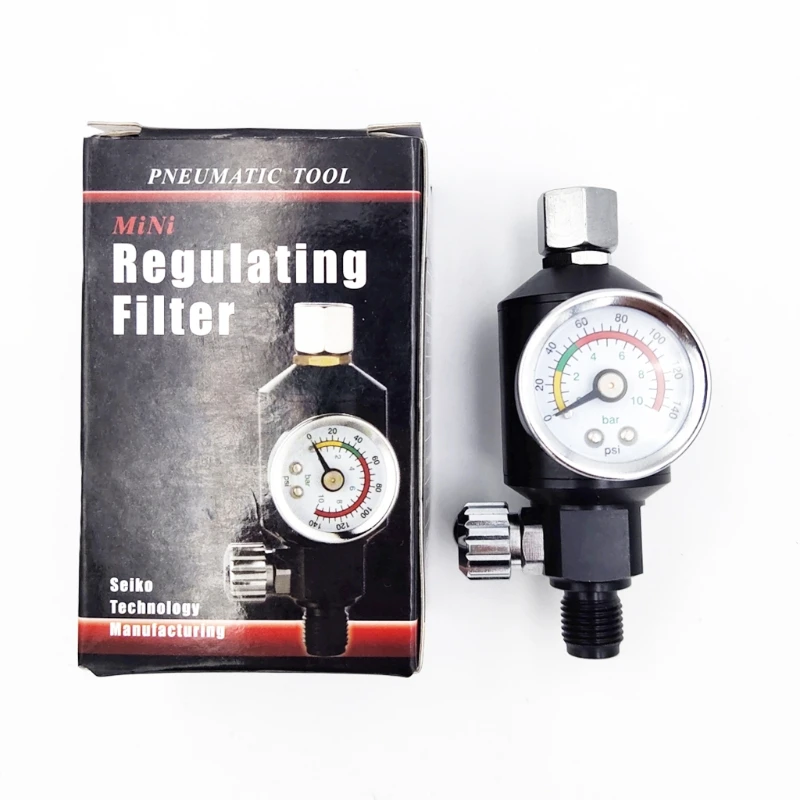 

Air Filter Regulator 6061 Aluminum Filter Water Catcher In-line Paint Spray Gun Regulator High Quality Air Regulator