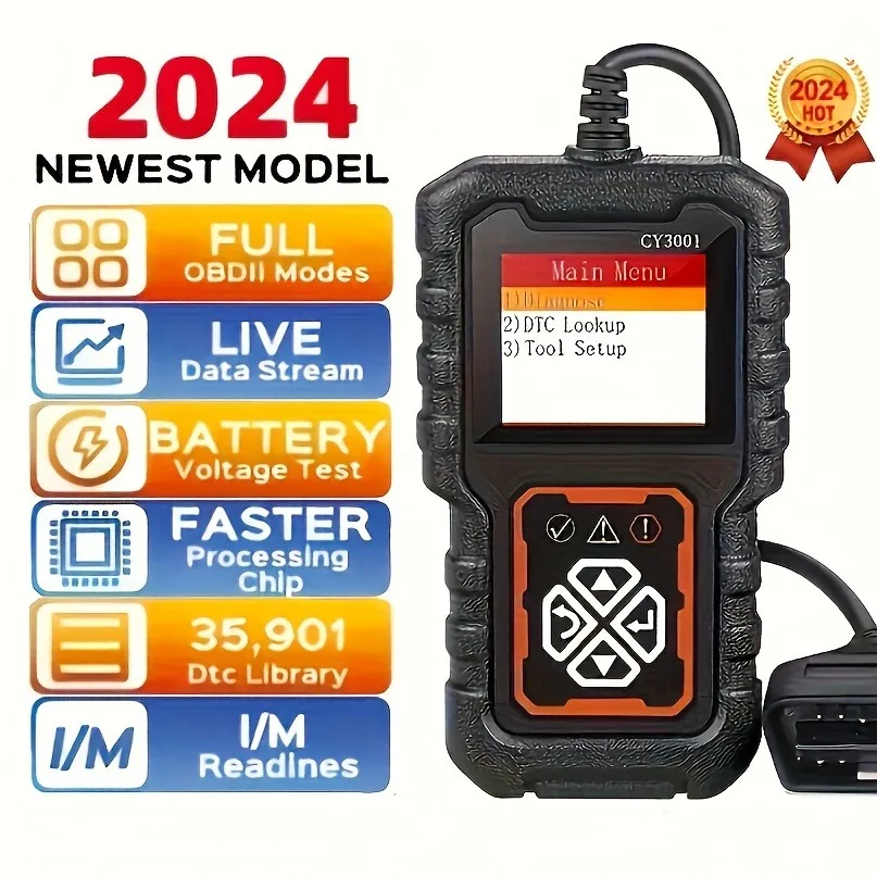 2024 OBDII Scanner Car Diagnostic Tool 3001 OBD2 Scanner, Engine Fault Code Reader Mode CAN Diagnostic Scan Tool for Obd2 Scanne 5