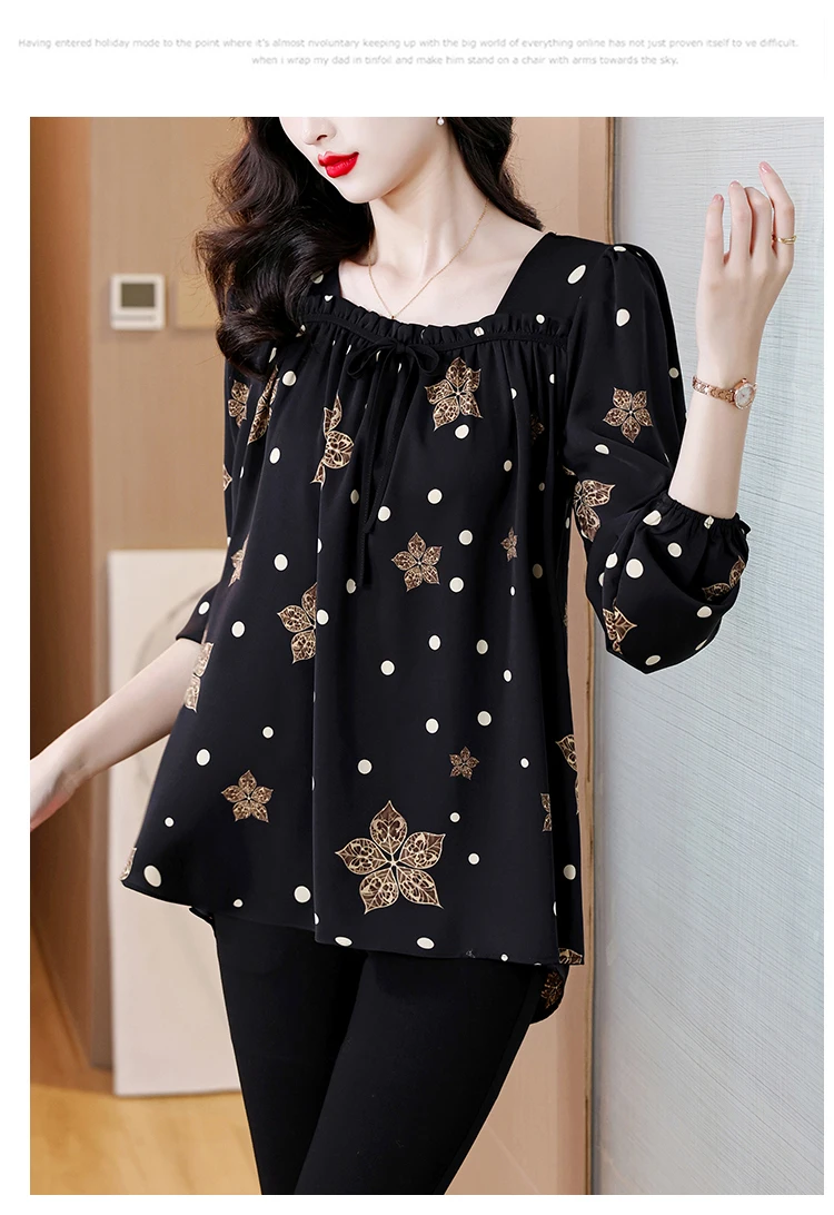 Loose Clothes Women 2024 Autumn Elegant Office Lady Button Shirts Casual Retro Vintage Ruffles Tunic Peplum Belly Tops Blouses