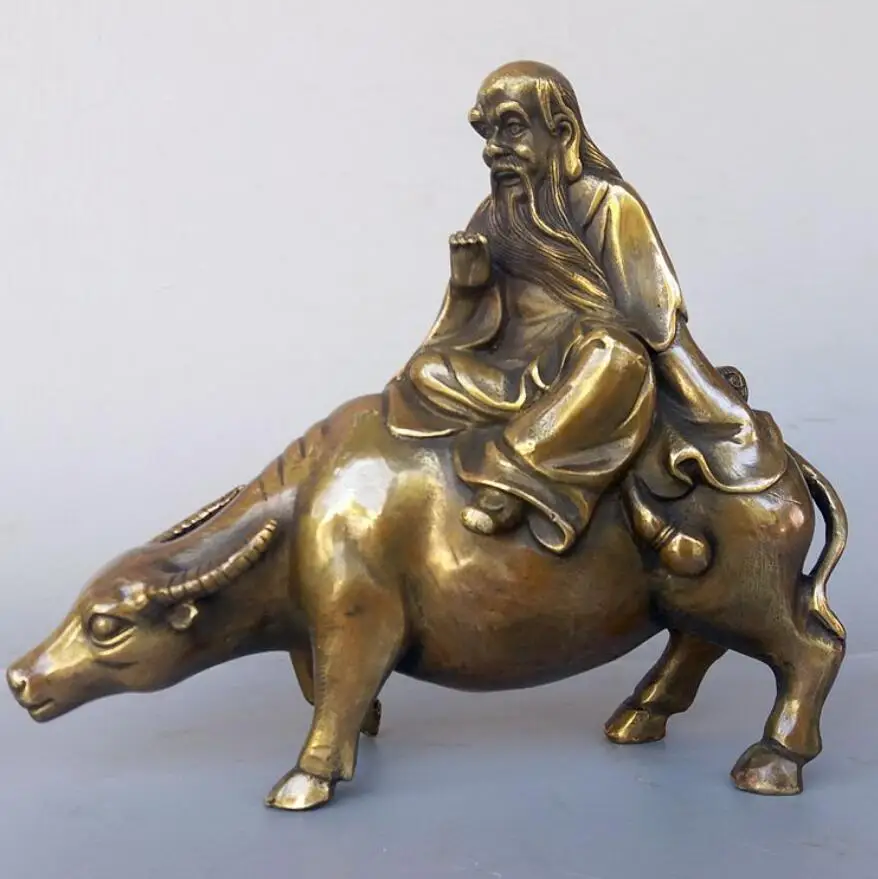 

Статуи и фигурки из чистой меди Laozi riding ox Laojun, статуи и скульптуры дома