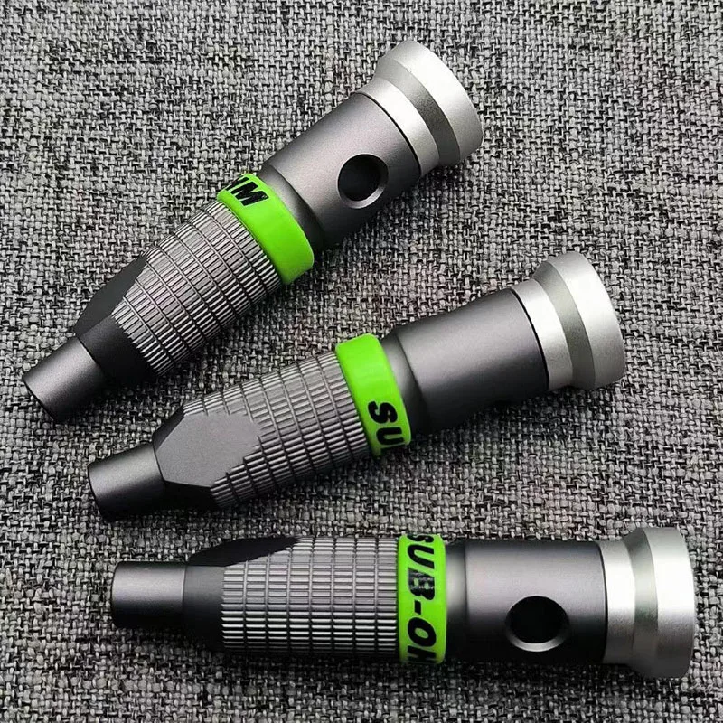 휴대용 다기능 마그네틱 자동 잠금 스크루 드라이버, 알루미늄 합금 미니 핸들, 6.35mm 육각 헤드에 적합, 1 개