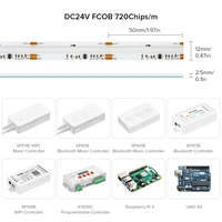 FCOB LED Light Strip Pixel Addressable 630 720 LEDs RGB Dream Full Color 12mm DC12V 24V WS2811 High Density Flexible COB Light - Image 3