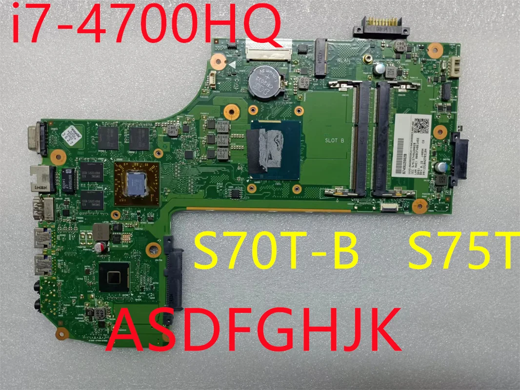 

Оригинальная подержанная материнская плата 6050A2640401, применяется для ноутбука S70T-B PM, материнская плата 6050A2640401-MB-A01