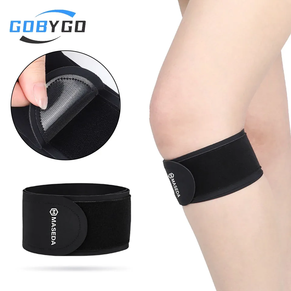 GOBYGO 1/2Pcs Patella Strap Wrapping Pressure Honeycomb Anti Slip Lightweight Breathable Running Fitness Cycling Men Women