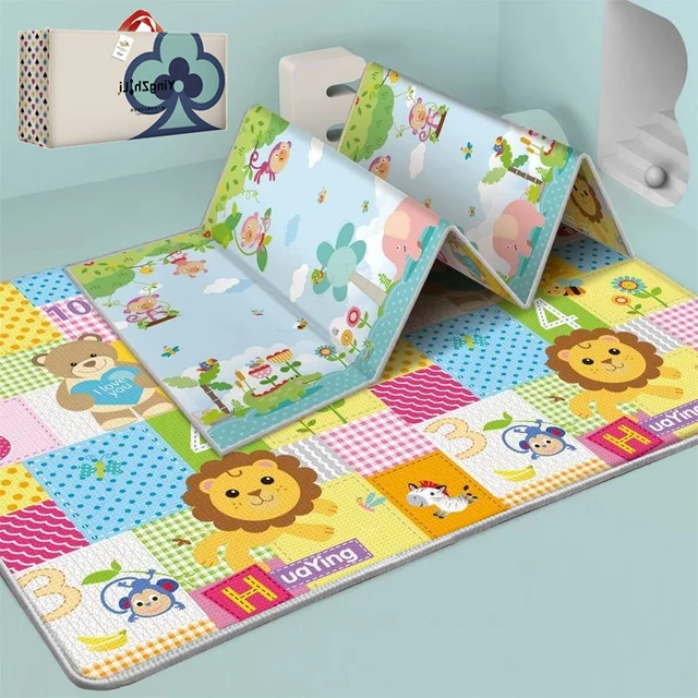 200x180x1CM Double-sided Kids Rug Soft Foam Carpet Game Playmats Waterproof Baby Play Mat Room Decor Foldable Child Crawling Mat 1