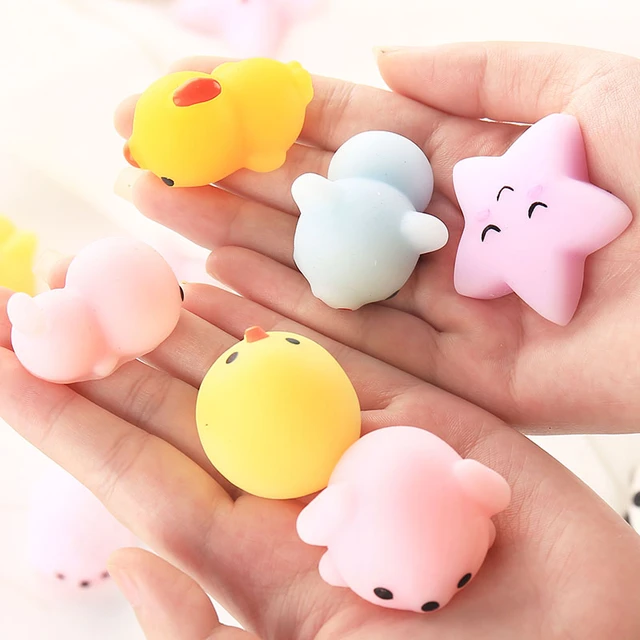 10/50PCS Mini Squishy squeeze Toys Mochi Squishies Kawaii Animal