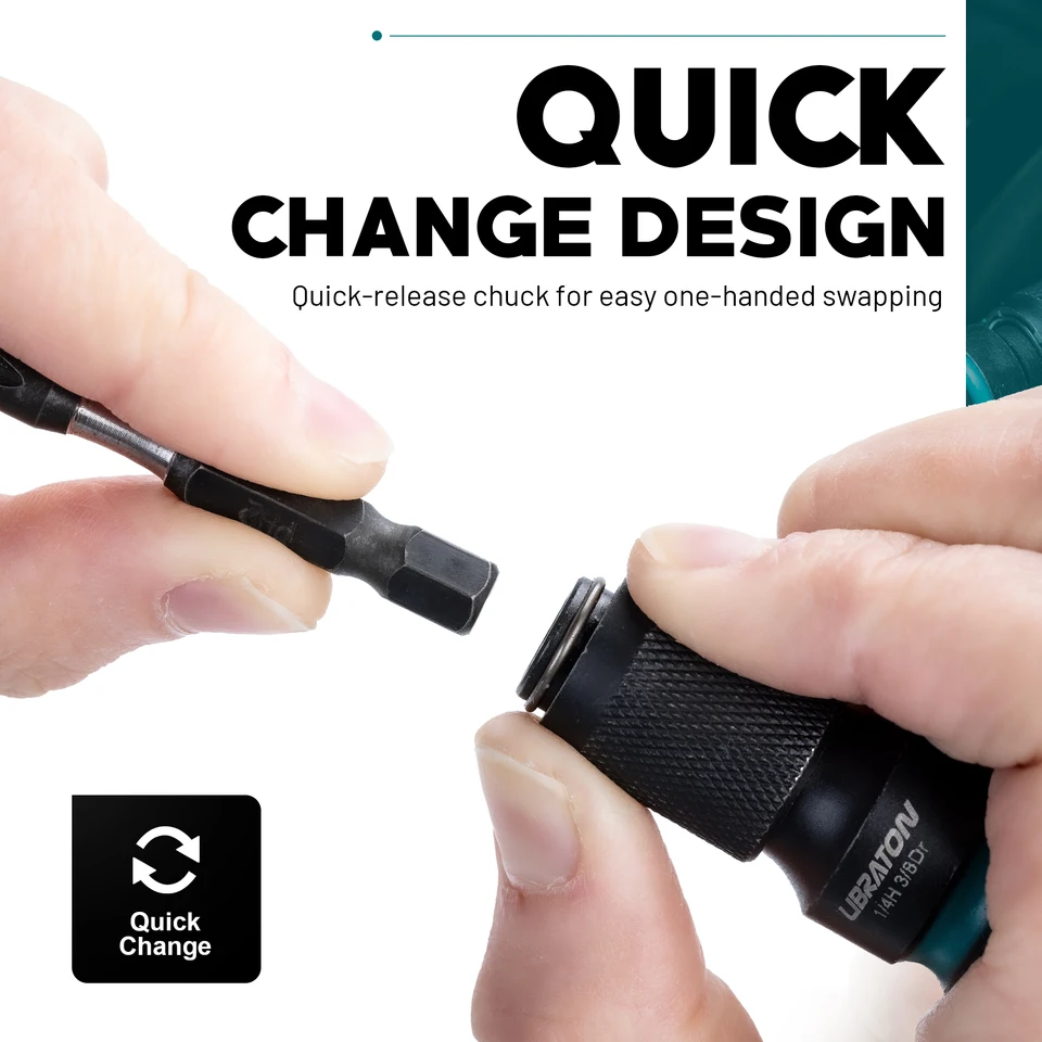 Adattatore Da Esagono 1/4" A Quadro 1/2" Per Avvitatore A Percussione – Prolunga In Acciaio, Per Trapano E Chiave A Bussola