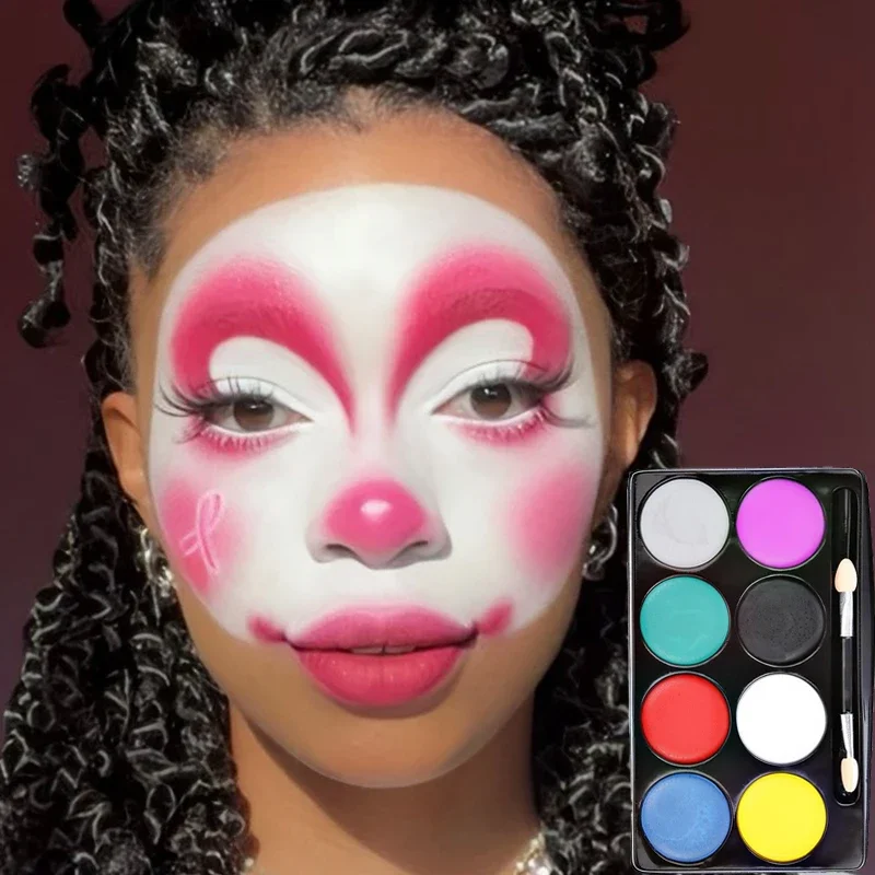 Body Face Painting 8 Color Halloween Makeup Paint Kid Face Paint Non-Toxic Face Paints Tasteless Safe Oil Paint Halloween Makeup 4