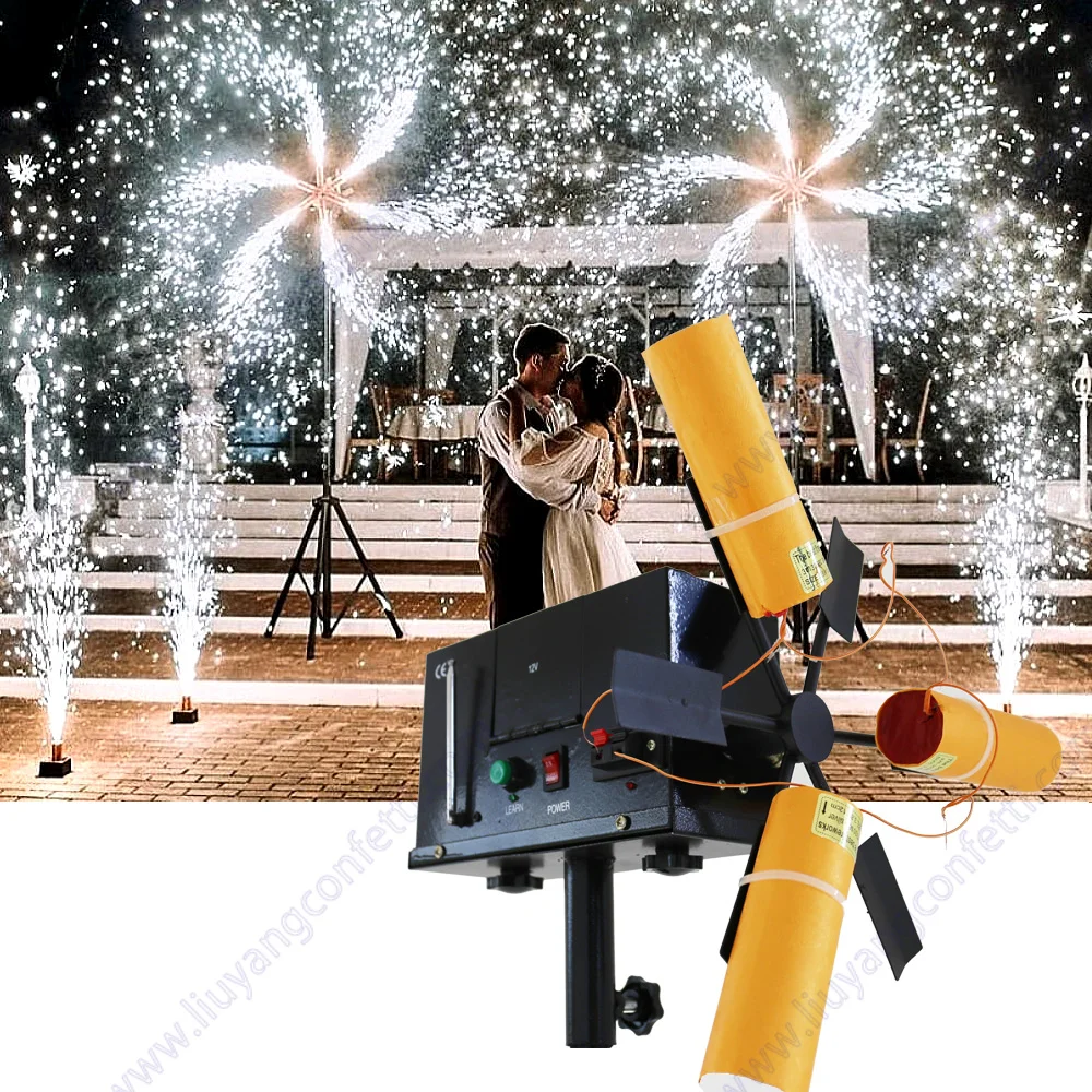 Cold Spark Firework Machine Dmx Remote Control Wedding Firework Special Effect Device For Party Dance Bride Mariage Couple Entry