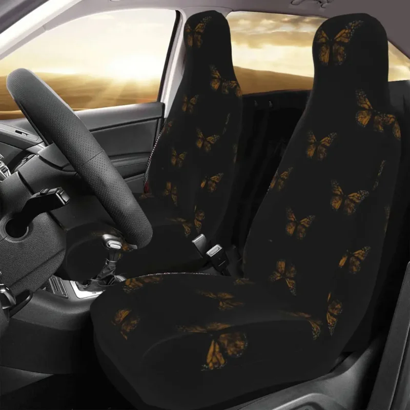 

Monarch Butterflies Grunge Universal Cover Waterproof Travel Insect Car Seats Covers Polyester Seat Protector