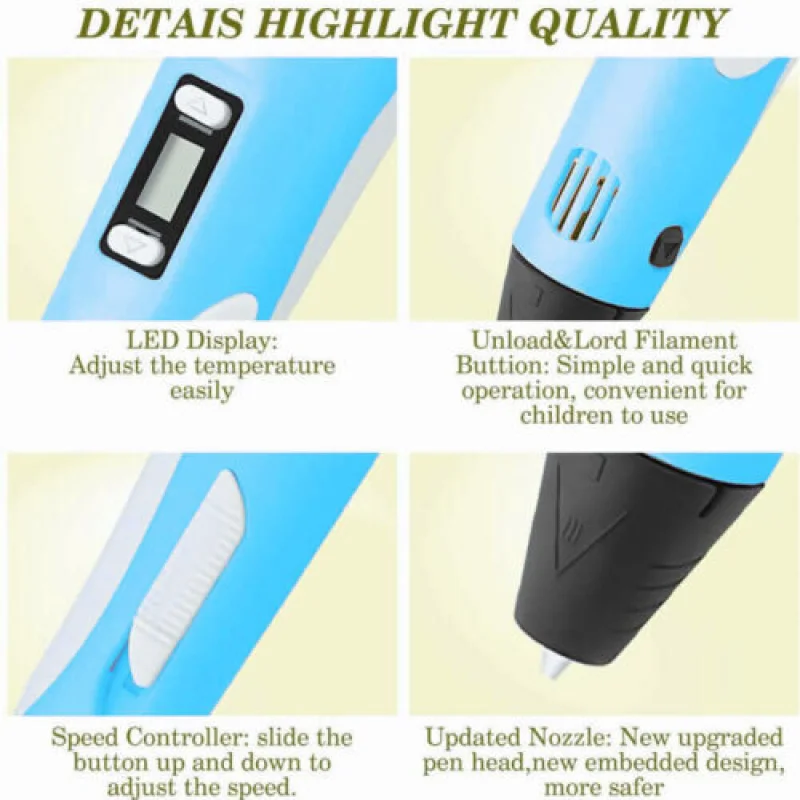 Magic bid Electronic 3D Pen 3d Printing Pen Children DIY Drawing Pens PLA Filament Birthday Christmas Boys Girls Gift For Kids