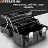 Professional Heavy Duty Green Toolbox with Foldable Three Layers and Multi-Purpose Carrying Handle 1