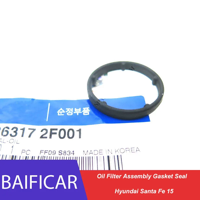 Baificar Genuine Oil Filter Assembly Gasket Seal O-Ring Kit 26316-2F001 26317-2F001 For Hyundai Santa Fe 15