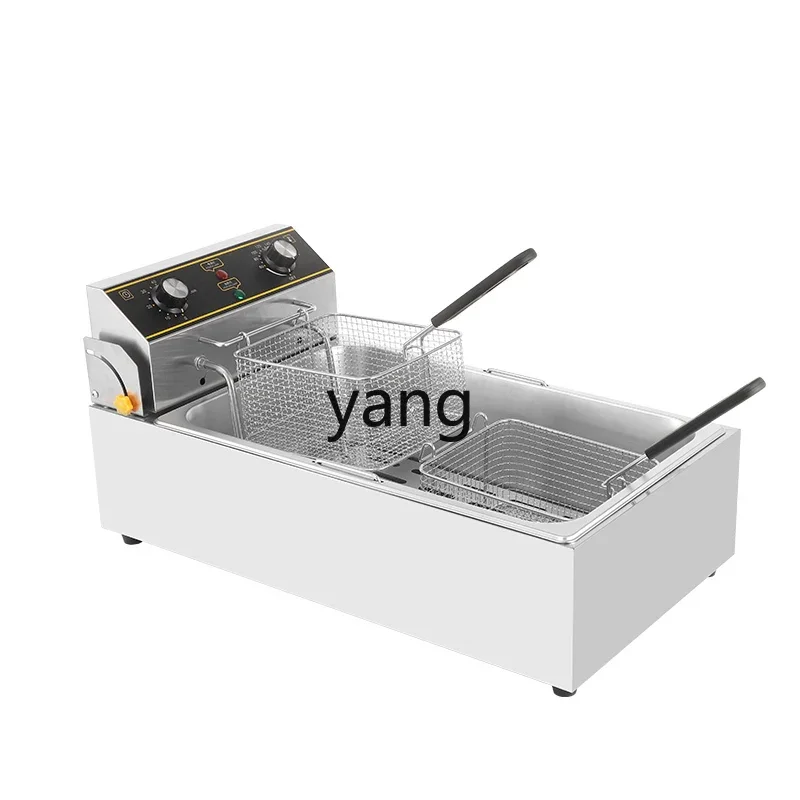 CX Commercial Electric Fryer Large Capacity French Fries Fryer Skewers Equipment Stall Chicken