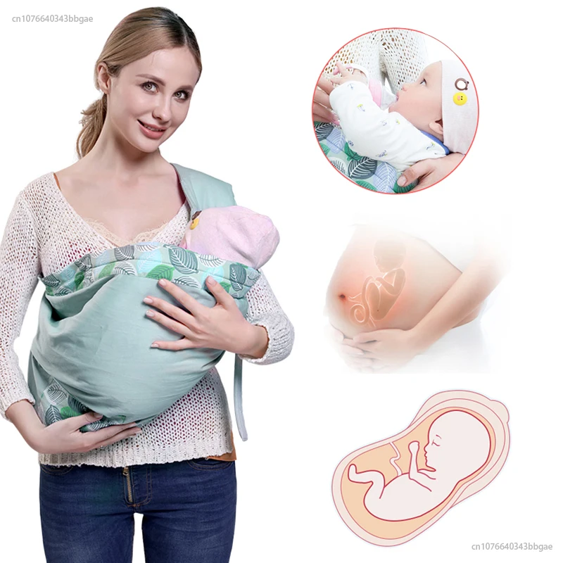 Baby Wrap Newborn Sling Dual Use Infant Nursing Cover Carrier Mesh Fabric Breastfeeding Carriers Up To 20kg (0-36M) Dropship