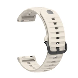 Silicone Sport Watchband - 24mm/22mm Replacement Strap Bracelet - 24mm universal (Ivory white)
