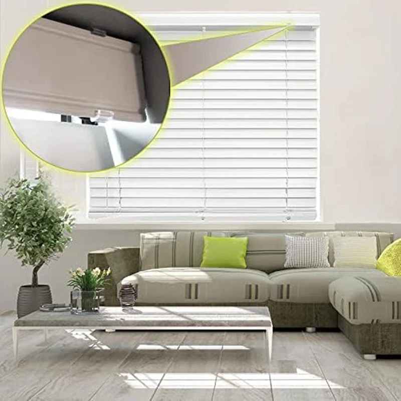 Valance Clips, Clear Plastic Valance Clips For Blinds, Hidden Window Blind Clips For Horizontal Blind Valance 4