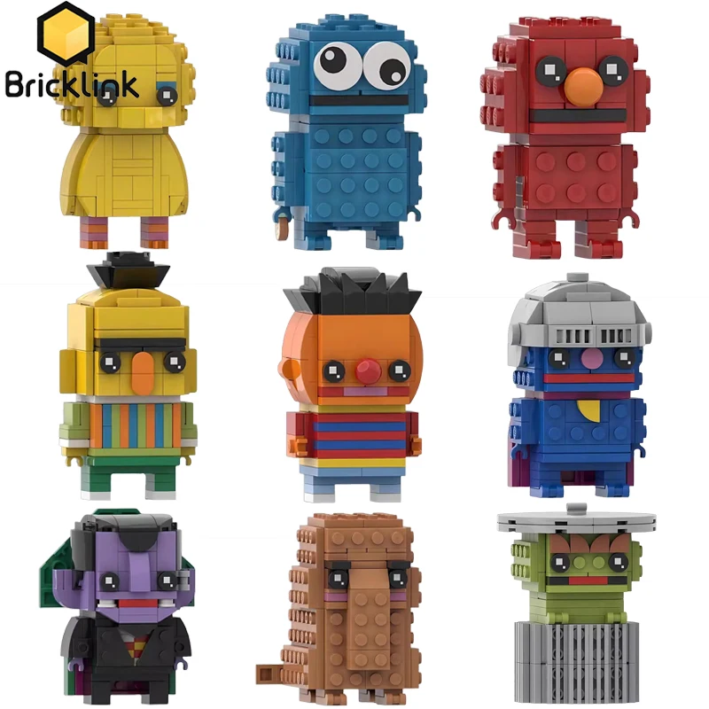 Bricklink 참깨 애니메이션 인형 쇼 피규어, 빅 버드, 엘모스, 어니, 버트..
