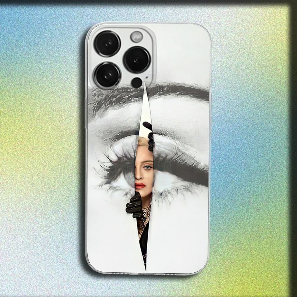 M-Madonna Singer Transparent Soft Phone Case Cover