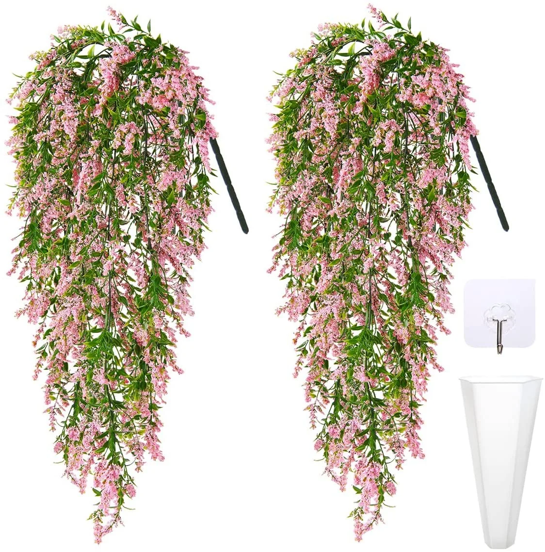 

Artificial Flower Vine Foam Lavender Flower Rattan for Outdoor Garden Decoration Wedding Party Home Wall Hanging Layout Wisteria