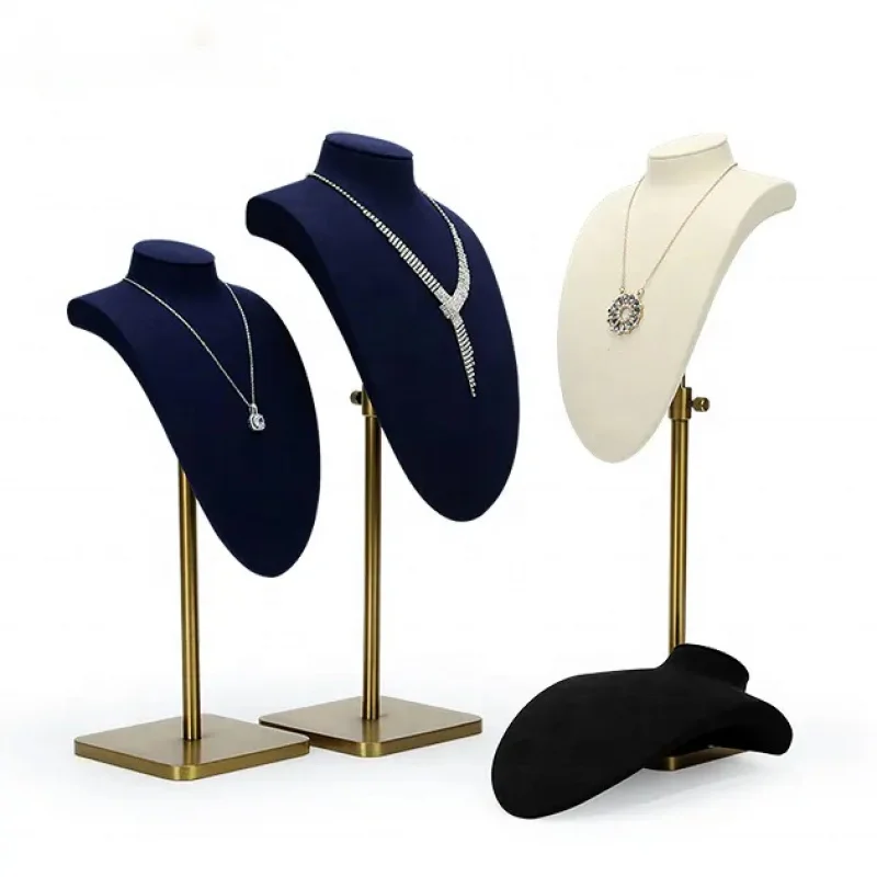 

Custom. VANLOCY Metal counter metal jewelry display stand square bust
