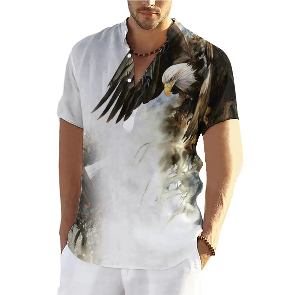 Men Tiger Shirts T-shirts Short Sleeve Tops Animal Graphic Clothing Streetwear V-Neck Pullovers Summer Shirt Tees casual short sleeved shirt short sleeved shirt