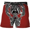 Viking Myth Valhalla Totem 3D Print Beach Shorts Graphic Men's Casual Sport Shorts Summer Surfing Shorts Comfortable Short Pants 2