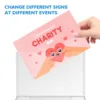 Piggy Banks Donation Box Suggestion Box Clear Acrylic Ballot Box multiuse Money Saving Banks For Fundraising with key Only Save 3