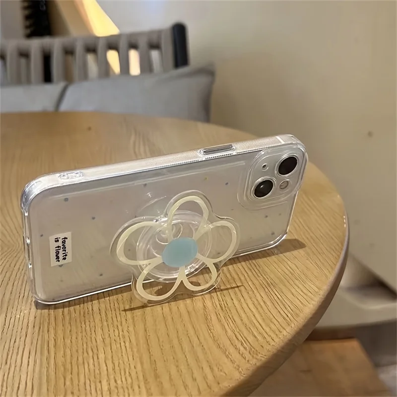 Charming Floral Phone Case with Holder and Air Cushion Protection