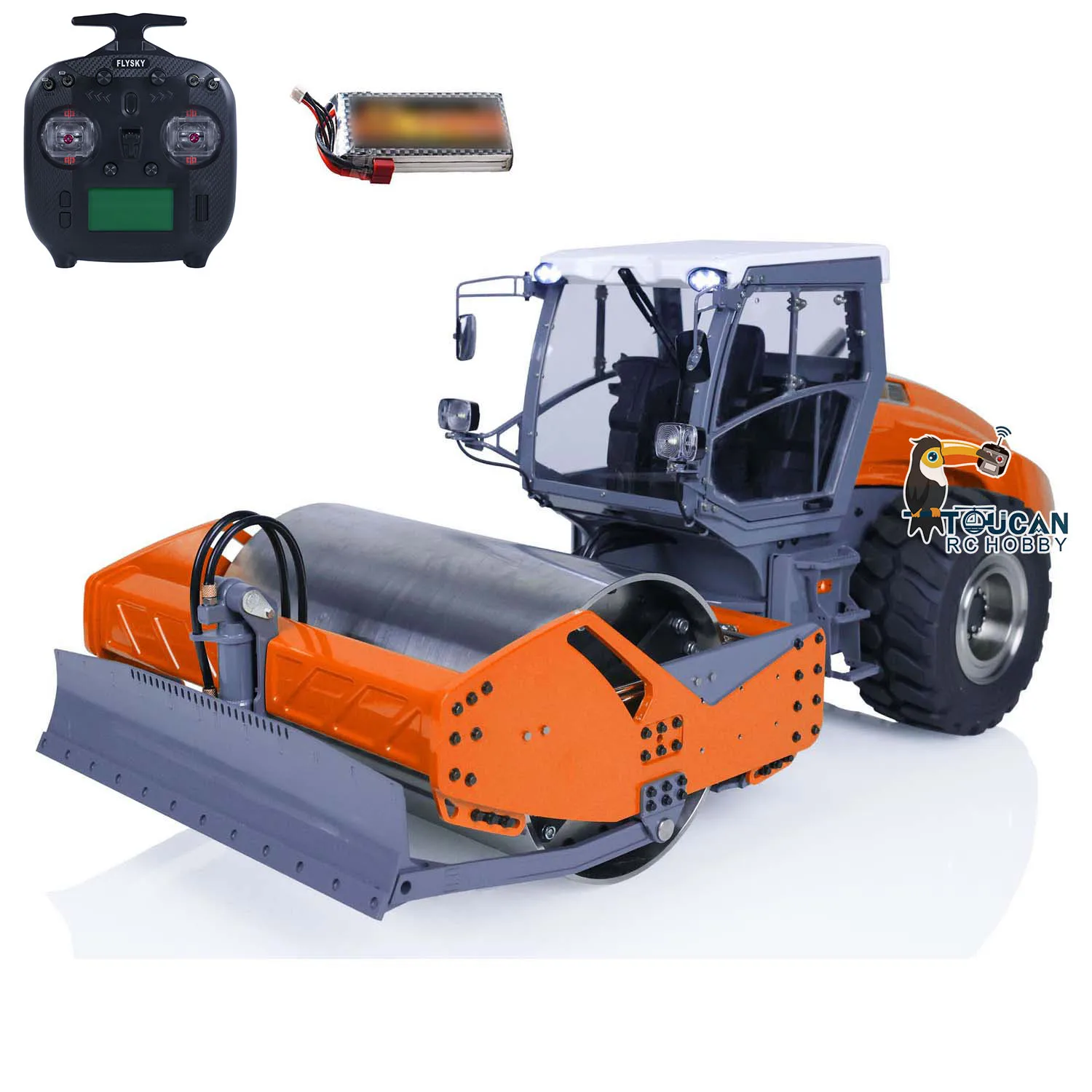 LESU Metal 1/14 RC Hydraulic Road Roller Aoue-H13i RTR Remote Control Car Model with Light Sound System W/O Charger TH22706-SMT3 2