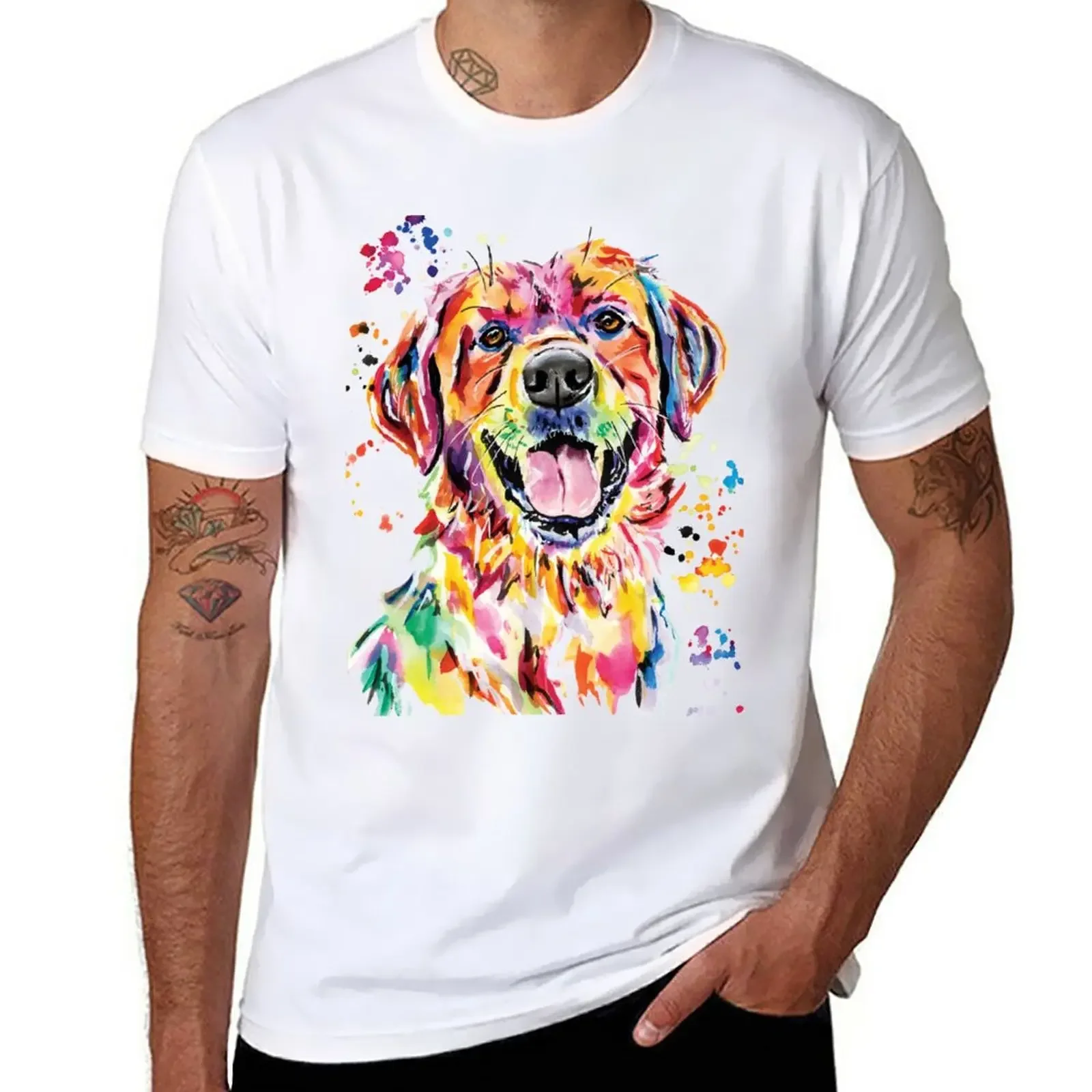 

Labrador Retriever Watercolour T-Shirt plain plus sizes mens vintage t shirts