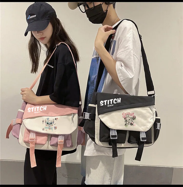 MINISOStarCraft Baby Shoulder Bag Cartoon Stitch Campus College Student High School Student Crossbody Bag High Capacity Backpack
