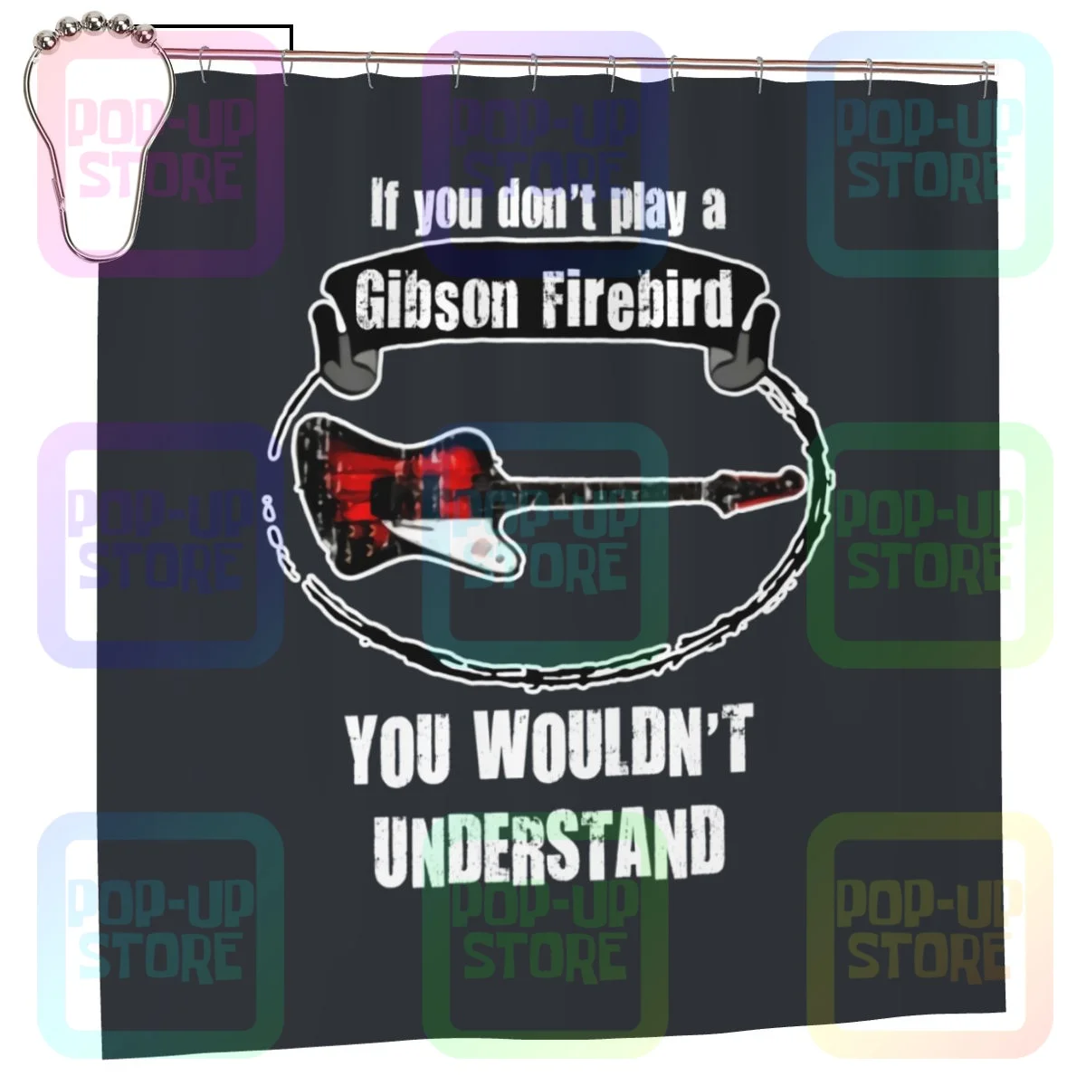 I Play A Gibson Firebird Guitar You Wouldnt Understand Shower Curtain Bathroom Curtain Nordic 3D Printed