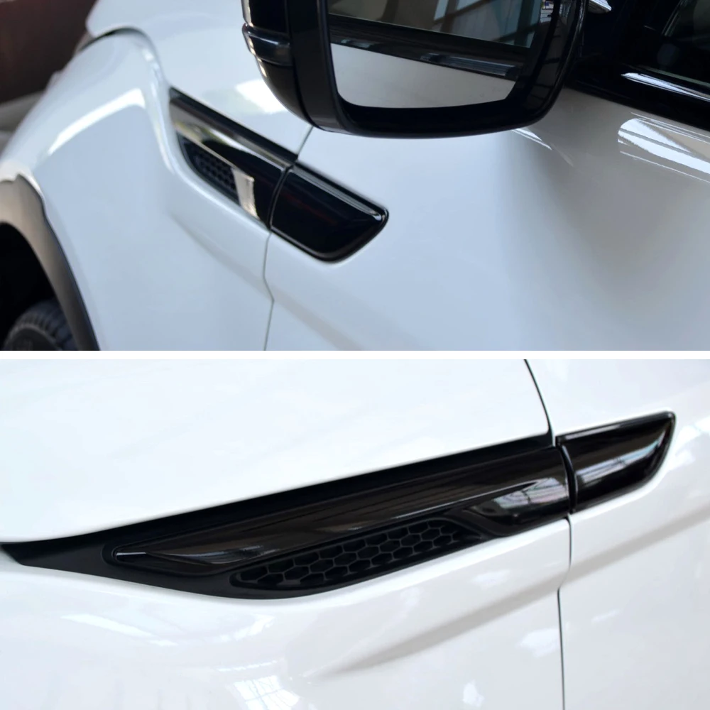 

Car Front Fender Side Grill Air Outlet Vent Cover Door Upper Molding Trim For Land Rover Range Evoque 2012 2013 2014-2018