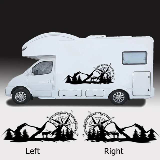 2 pièces autocollants graphiques camping-car autocollants camping-car  fourgonne