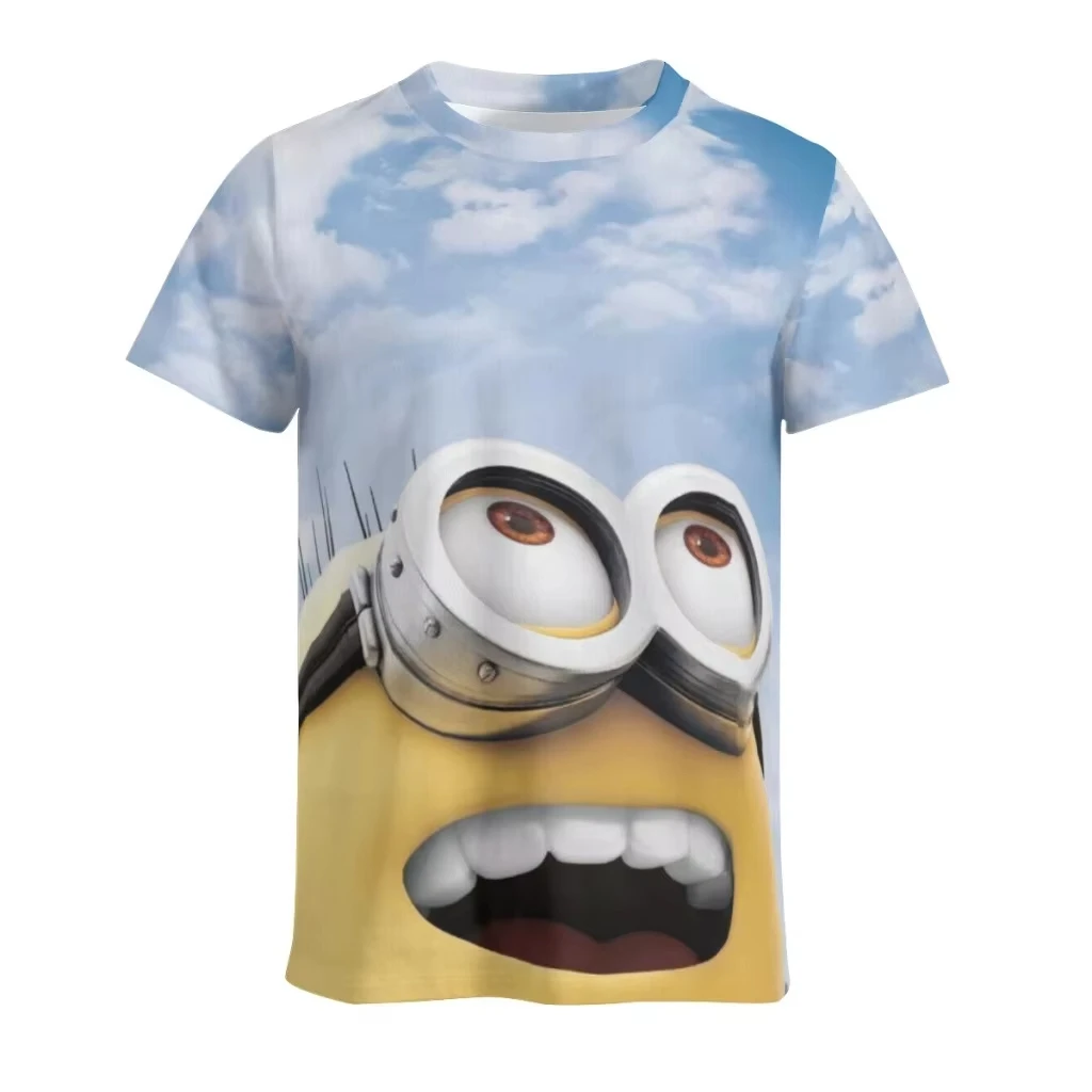 M-المنينز مطبوعة تي شيرت الرجال النساء الصيف س الرقبة قصيرة الأكمام تي شيرت الكرتون الرجال النساء القطن مضحك القمم ملابس كاجوال