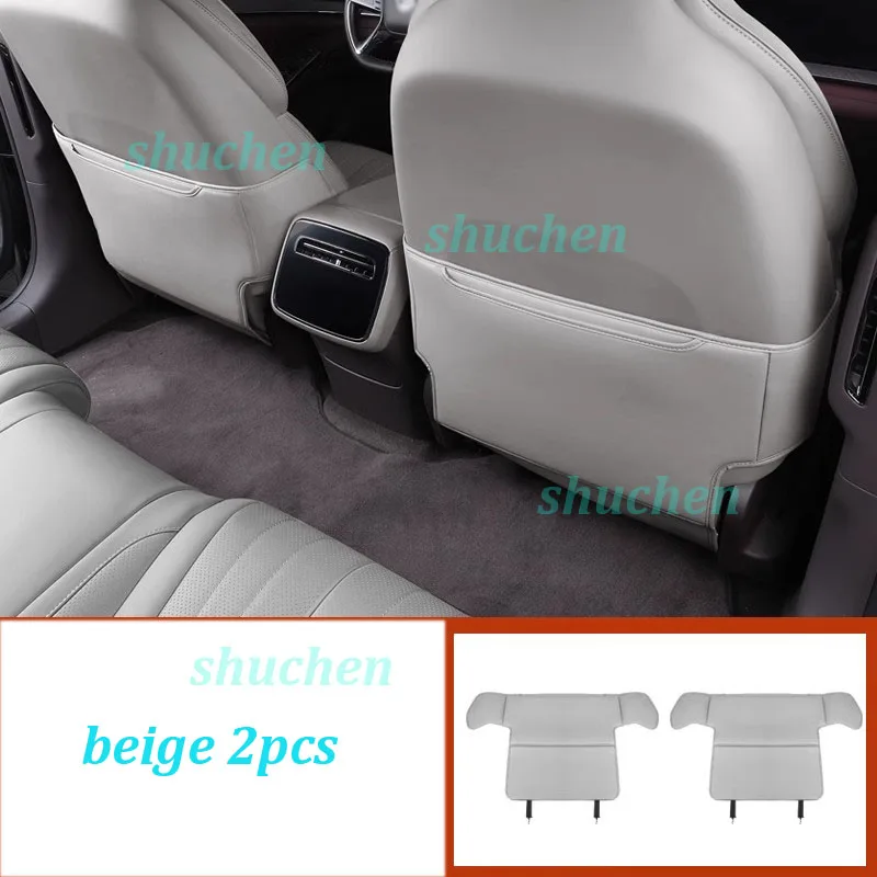 Car Rear Row Anti-kick Pad for Denza Z9 GT Seat Back Kick Leather Dirt-proof Protector Cover Interior Accessories