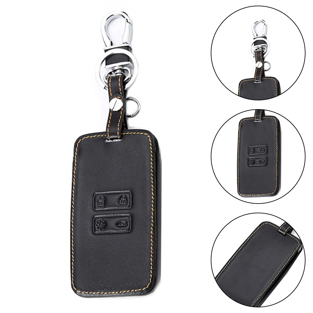 

Car Remote Key Case Cover Holder Fob PU Leather Keychain For Renault Kadjar 2016-2017 Scenic Megane Sandero Dust Cover Key Bag