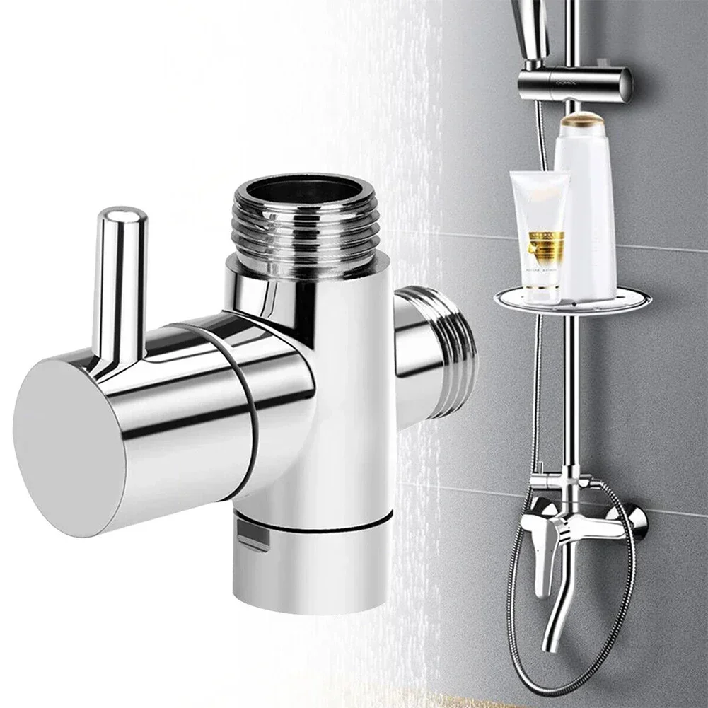 Diverter Valve Faucet Valve Shower Head Diverter Valve G1/2in 3 Way Brass Diverter Valve T Adapter