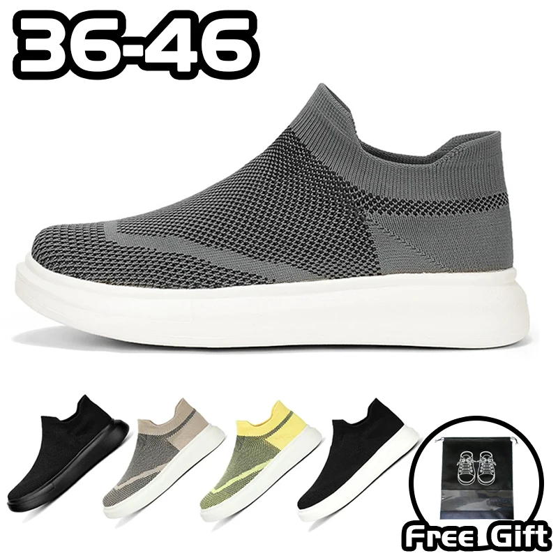 

OEING Men Casual Shoes Women Sneakers New Breathable Lightweight Sock Overshoes Men And Women Loafers Shoes Size 36-46