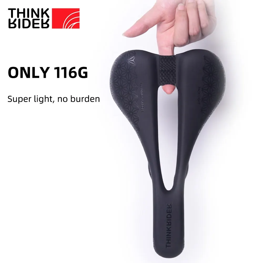 Bicycle Saddle ThinkRider TR03 Full Carbons Fiber Ultralight 116g High Performance Open SuperFlow MTB Road Race