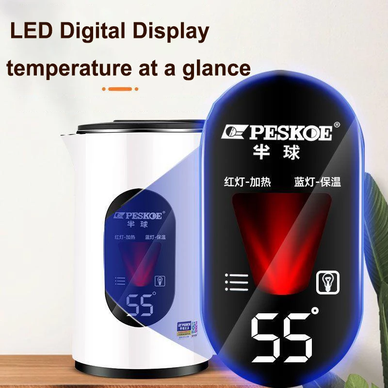 Electric Kettle Temperature Display Electric Kettle 55 Degree Constant Temperature Electric Kettle 3l Stainless Steel