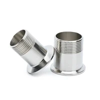 1/2 "3/4" 1 "1-1/4" ท่อเกลียวสุขาภิบาลสแตนเลส SS304 Tri CLAMP Ferrule อะแดปเตอร์ Homebrew เบียร์ไวน์ 3