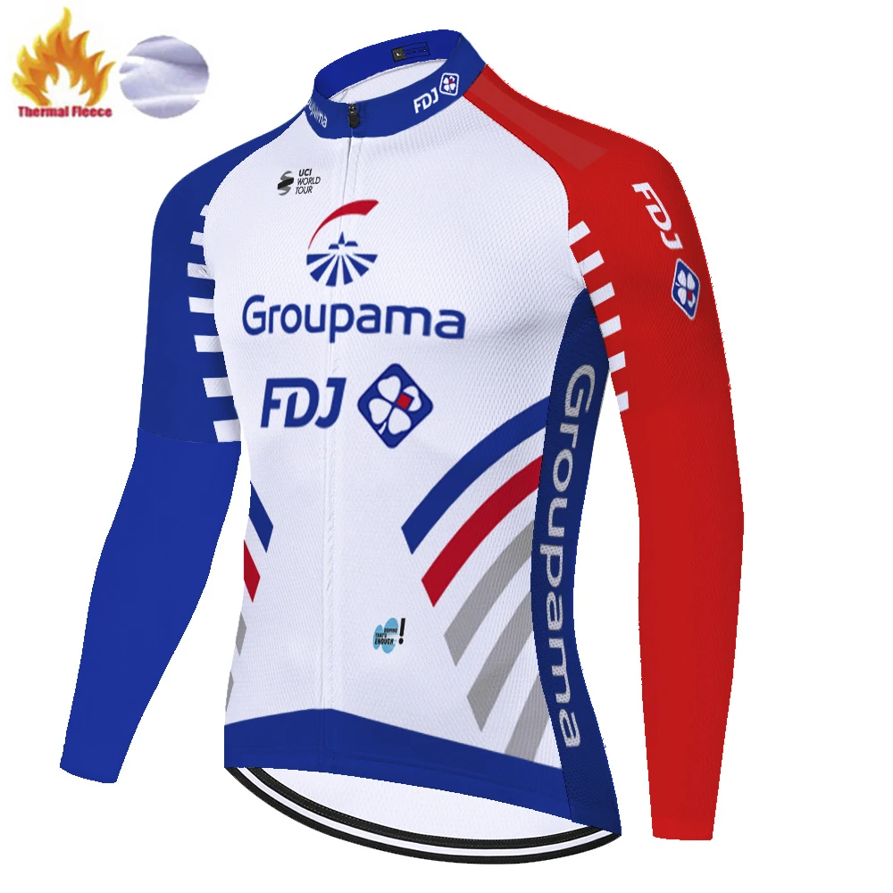 FDJ winter fleece 자전거의류 tricota ciclismo hombre велоодежда для мужчин cycling jersey bike shirt maglia mtb maillot cyclisme
