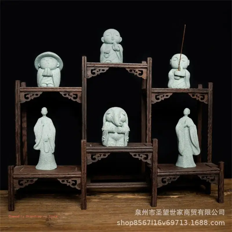 Jizo-Monk Landscape Hideouts Statue, Plastic Aquariums, Art Crafts, Landscaping Ornaments