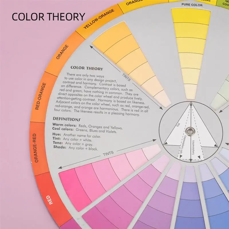 Color Wheel Chart Wheel Color Colour Guide Chart Mixing Rgb Board Makeup Learning Circle Blending Artist Mixed Basic Pigment Painting Theory